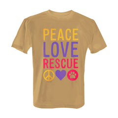 Peace Love Rescue - Tee with Colored Print