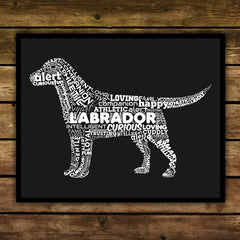 Labrador Typography Print Poster