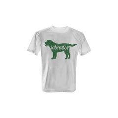 Labrador Silhouette - Tee with Green Print