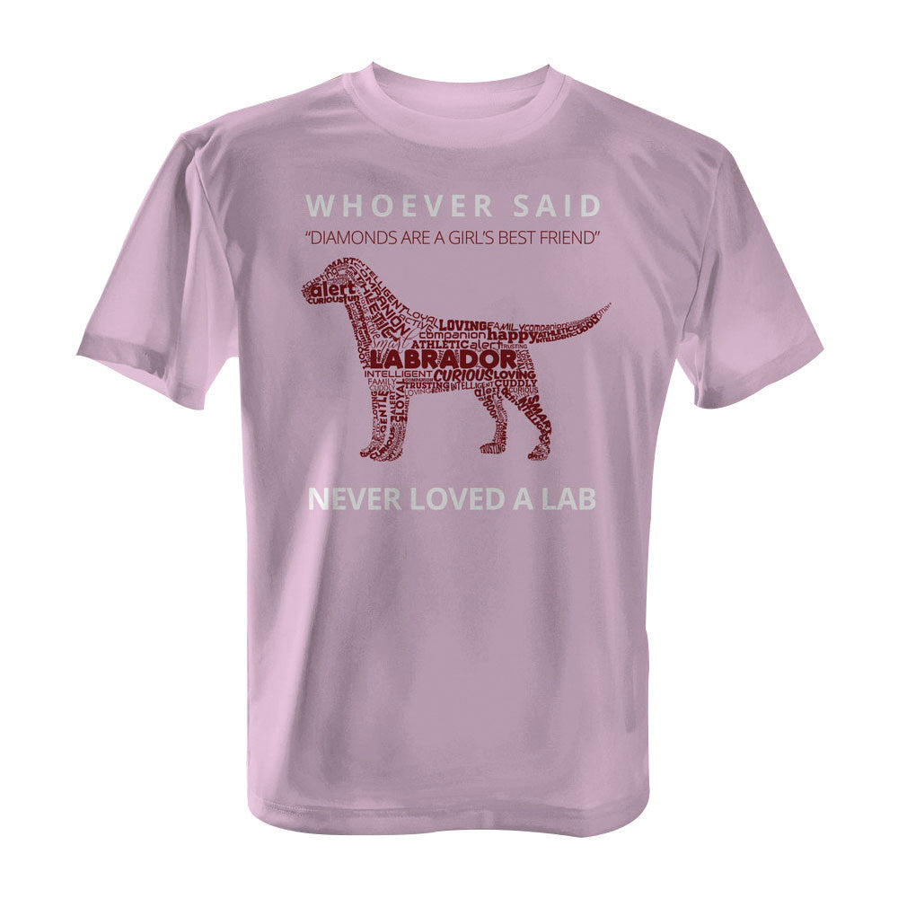 Whoever Said Diamonds ... - Pink Tee with Colored Print