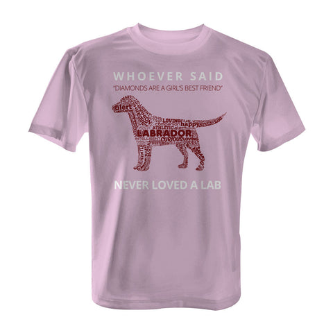 Whoever Said Diamonds ... - Pink Tee with Colored Print